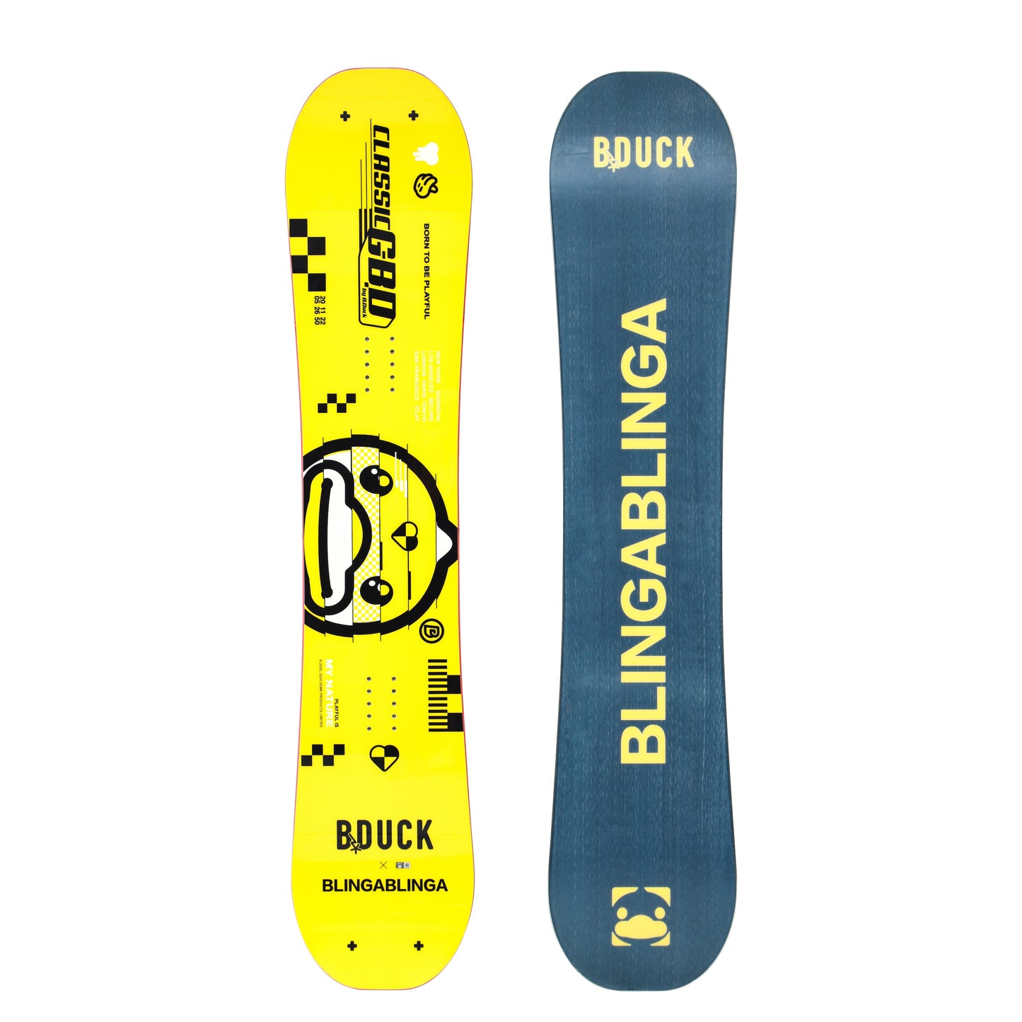 BLINGABLINGA X B.DUCK In Stock Blunt Twin Shape Snowboard - High-Tech Craftsmanship, Top-Grade Core Materials, Fast Shipping Included