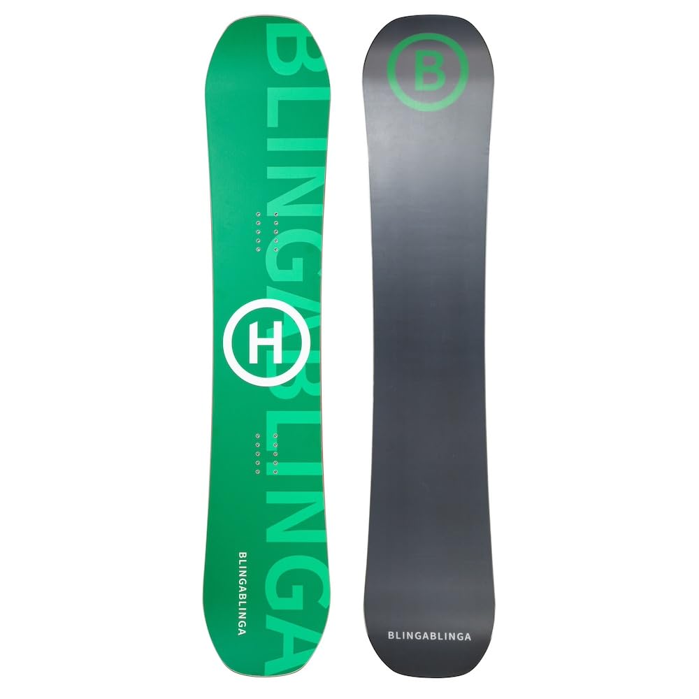 BLINGABLINGA Customizable Blunt Twin Shape Snowboard - Design Your Own All-Mountain Freestyle Snowboard with Carbon Fiber Option