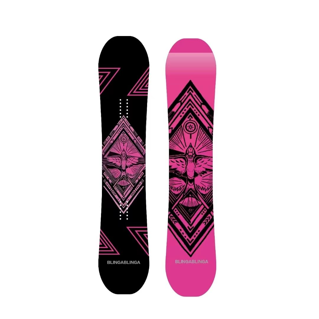 BLINGABLINGA Customizable Blunt Twin Shape Snowboard - Design Your Own All-Mountain Freestyle Snowboard with Carbon Fiber Option