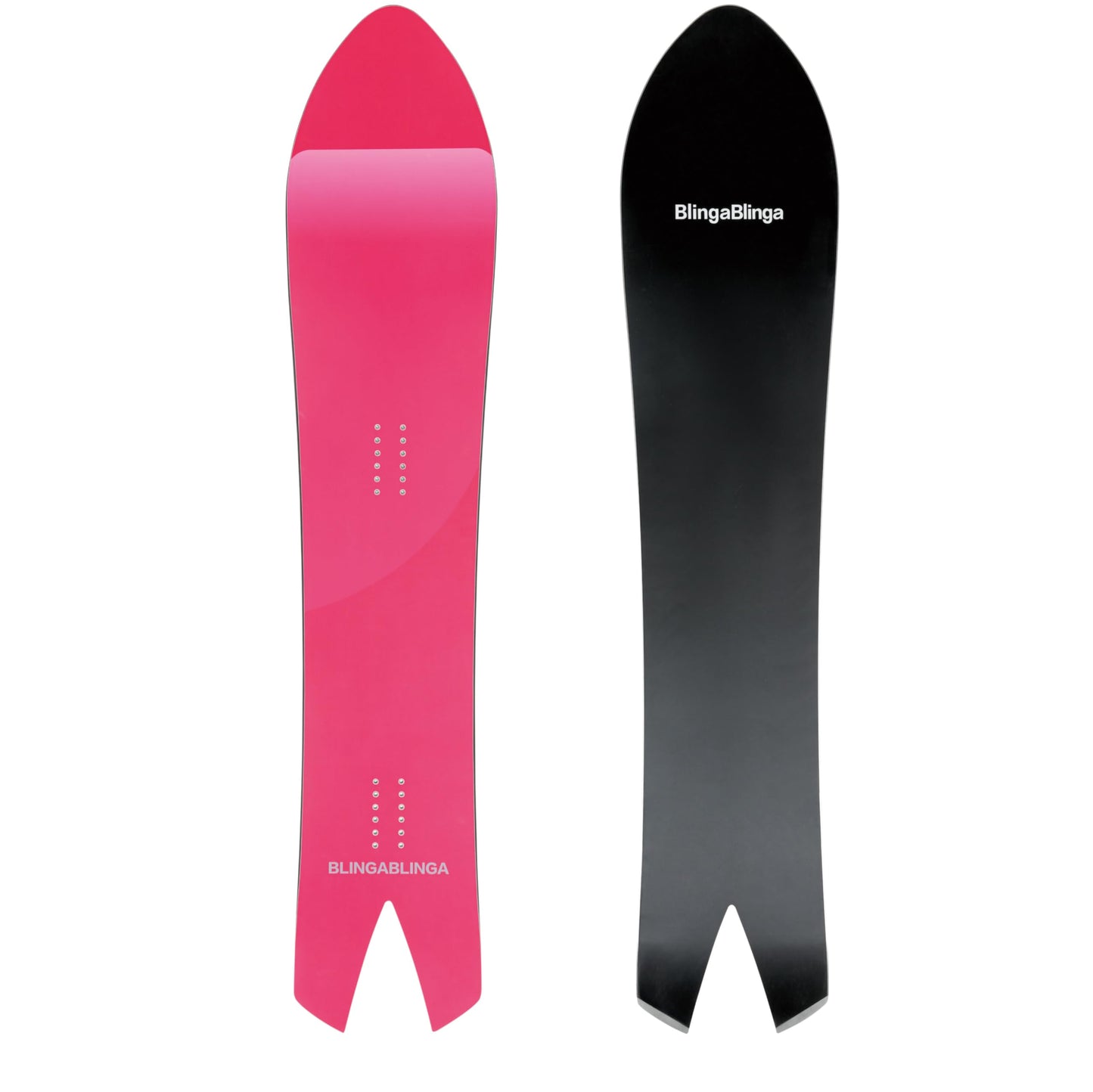 BLINGABLINGA In Stock Swallowtail Pitchtail Directional Freeride Powder Snowboard - Backcountry Snowboard with Metal Tail for Optimal Performance and Fast Shipping Worldwide