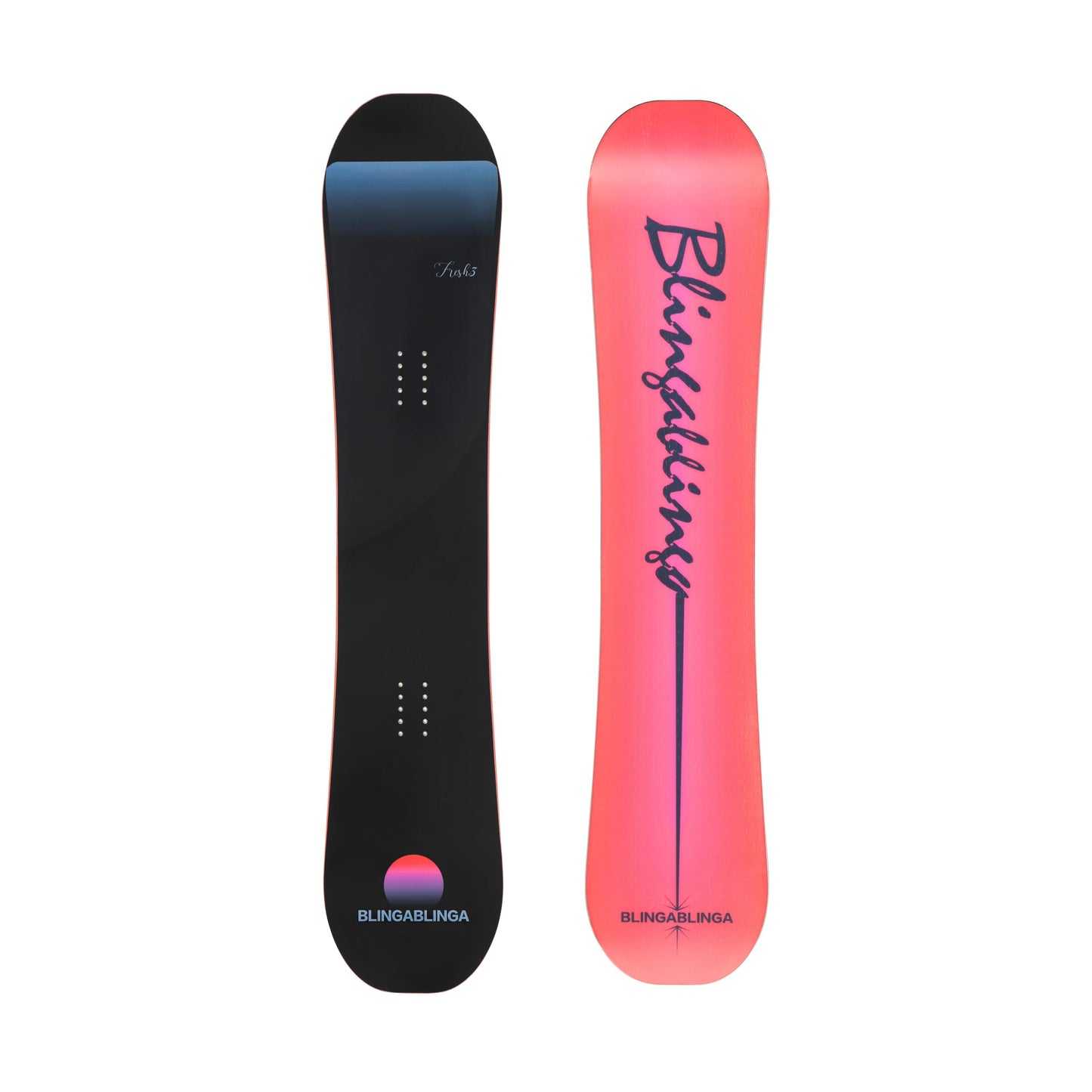 BLINGABLINGA Customizable Blunt Twin Shape Snowboard - Design Your Own All-Mountain Freestyle Snowboard with Carbon Fiber Option