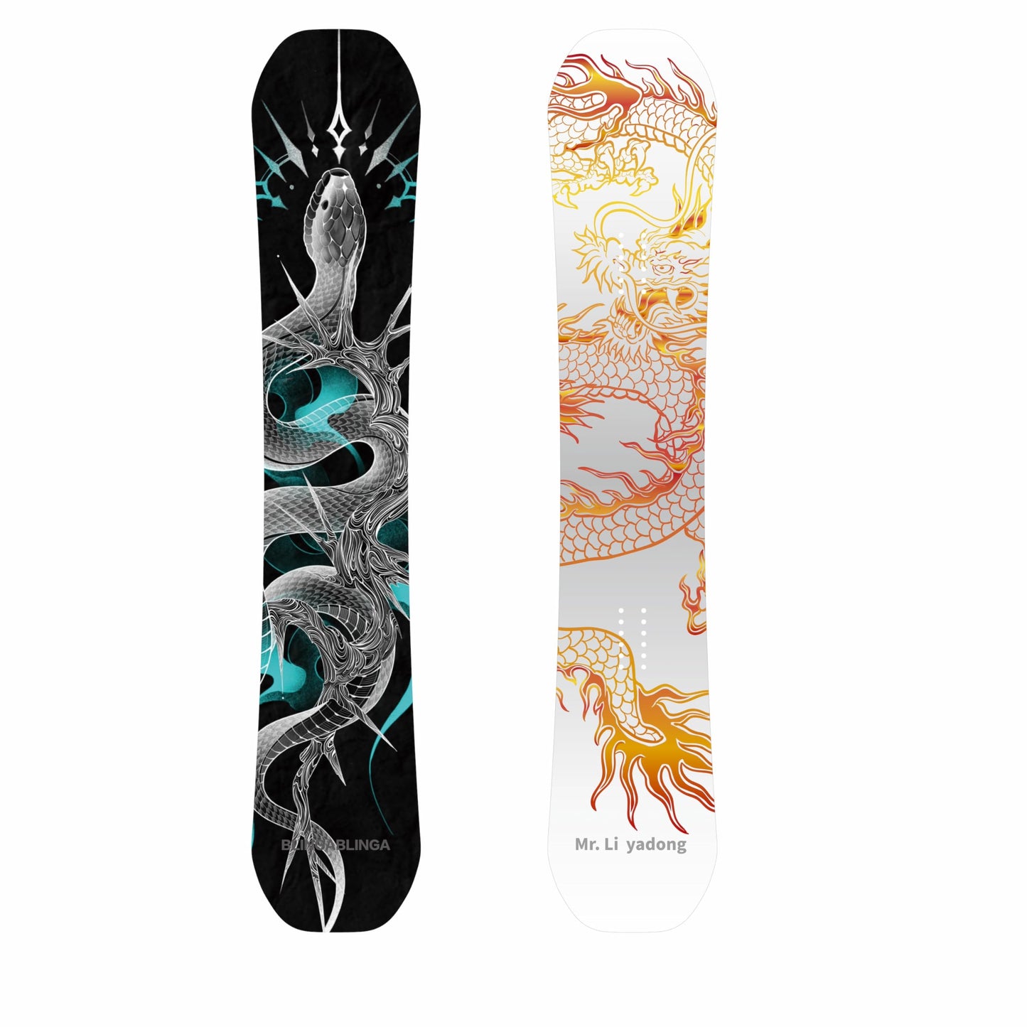 BLINGABLINGA Customizable Blunt Twin Shape Snowboard - Design Your Own All-Mountain Freestyle Snowboard with Carbon Fiber Option